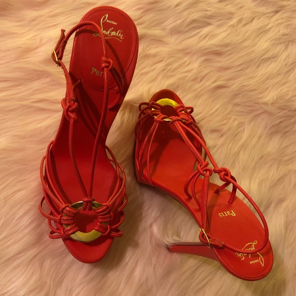 Christian Louboutin Coral Disco Platforms New +Box 37.5 - Picture 8 of 8